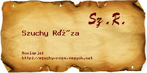Szuchy Róza névjegykártya